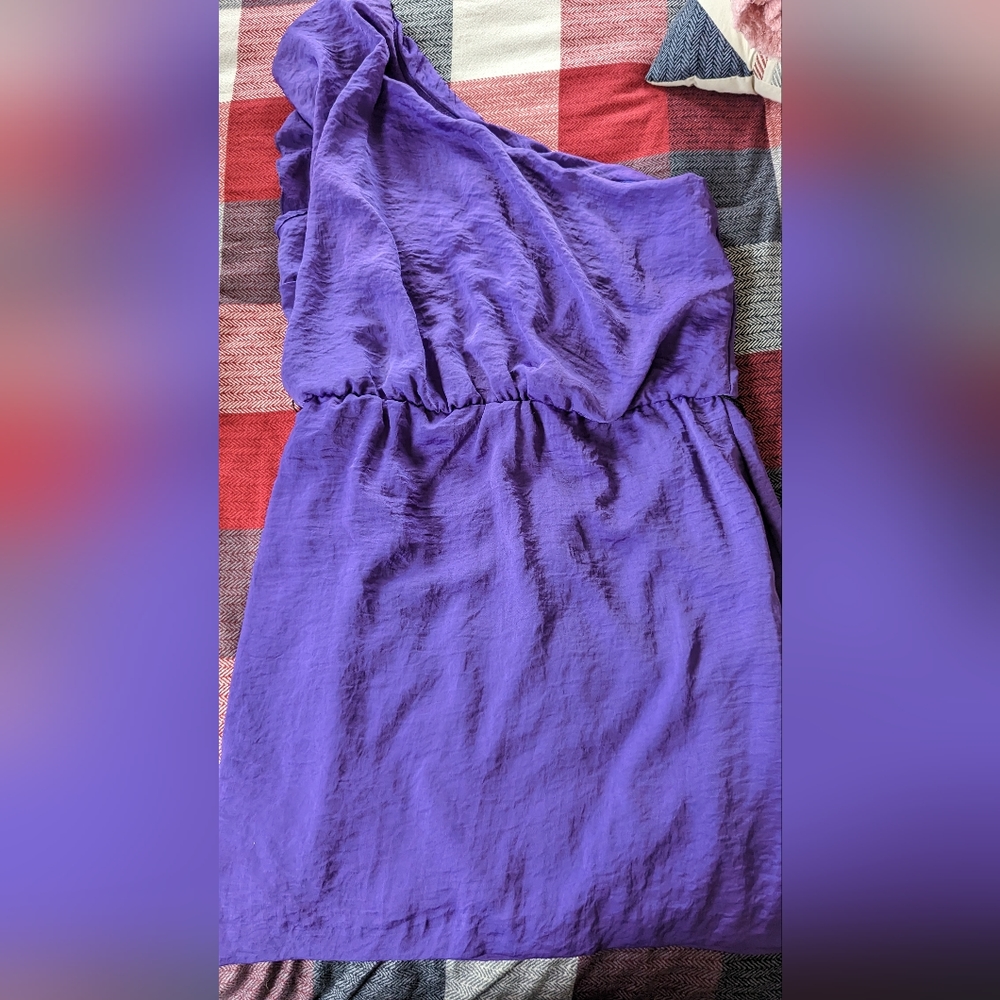Fun purple asymmetrical dress